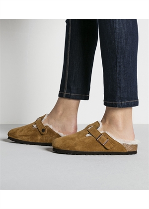 Boston Shearling LEVE sandal Mink Birkenstock 